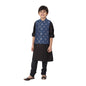 Fabindia BoyS Cotton Cutwork Regular Jacket (102521401_Blue