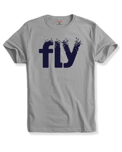 ADRO Fly Mens Cotton Printed T-Shirts (R21-M-FLY)
