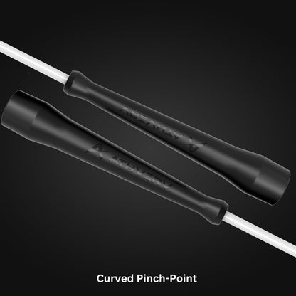 ATHVERV Pro Boxer Jump Rope - Speed Skipping Rope for Boxing Workout, White, Made of Durable PVC