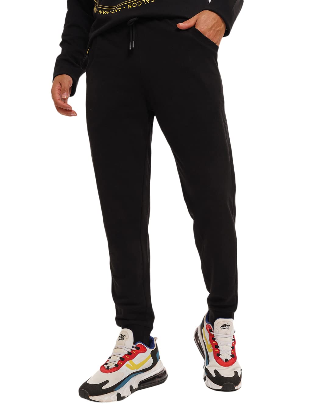 Bewakoof Men Jet Black Casual Jogger Pant, Small