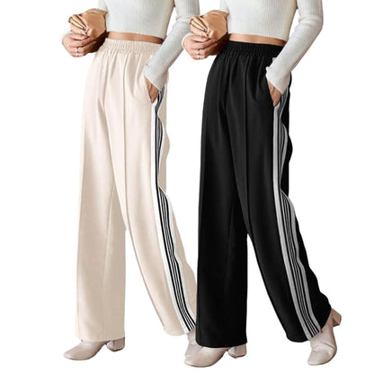 Greciilooks WomenS Relaxed Fit High Rise High-Waist Korean Style Trousers | Elegant Pants | Stylish Formal & Casual Wear (Avail