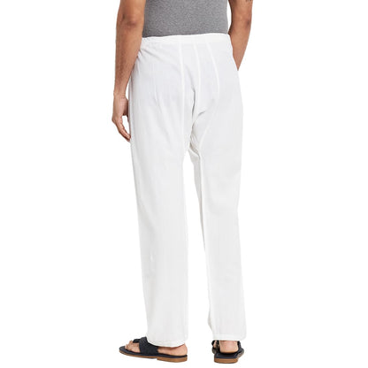 Fabindia MenS Relaxed Pants (101787903_White