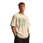 Nobero MenS Graphic Print Oversized Fit T-Shirt (1M-Twrt-C1005-Bs_The Moment-Sand