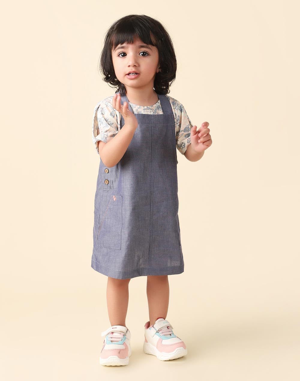 Fabindia Cotton Western Skirt Set Blue