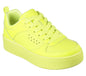 Skechers Girls Court High Color Zone Neon Canvas Casual Shoes