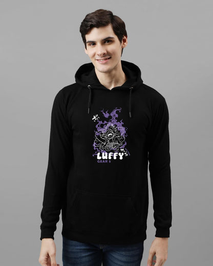 ADRO Hoodies for Men | Printed Hoodie for Men | Cotton Hoodie | Luffy Hoodie Gear 5 | Sweatshirt for Men | Anime Hoodie | H24-LU