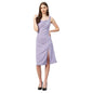 Rare Women Casual Lavender Colour Knee Length Solid Dress