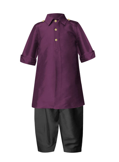 A.T.U.N. (ALL THINGS UBER NICE) Boys Solid Full Sleeve Pathani Suit Set | Kurta and Pyjama Set | Ethnic Clothing Set for Festiva