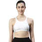 Enamor Womens Plush Lined Medium Impact Eco-Friendly Antimicrobial Cotton Non Padded Wire Free Full Coverage Slip On Sports Bra