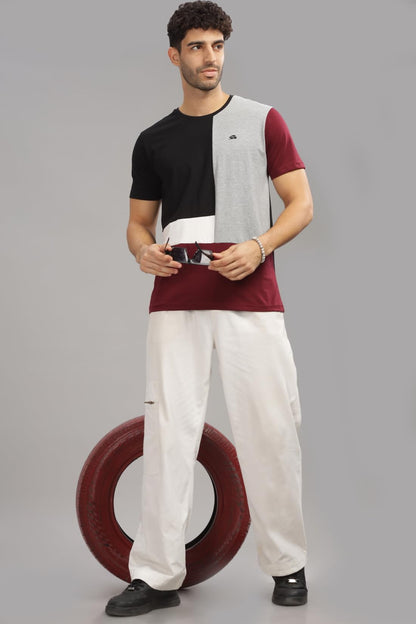 ADRO Tshirt for MenMulti Color T-Shirt for MenCotton T-ShirtMens TshirtRN8-24-BLGRMR