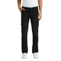 Cargo Straight Mid Rise Black Jeans