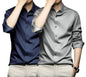 Deelmo Combo Of MenS Stylish Solid Satin Casual Shirt For Men Full Sleeves| Poly Satin Silk Shirt Pack Of 2 Navy-Silver