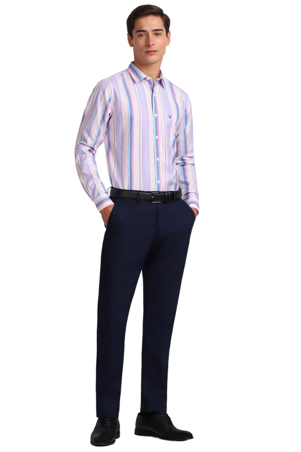 Allen Solly Men Slim Fit Striped Formal Full Sleeve Shirt