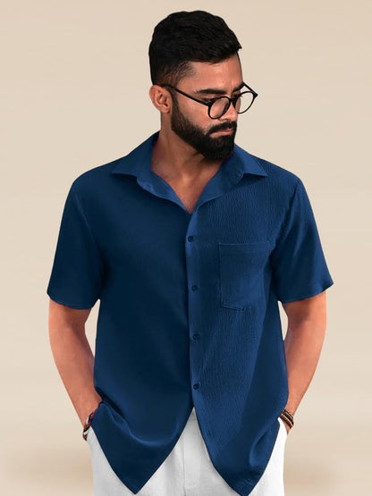Tee Projekt Textured Shirts for Men || Casual Shirt for Men || Comfortable and Stylish for Every Wardrobe Teal