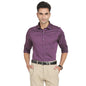 Turtle Men 100% Cotton Slim Fit Self Design Full Sleeve Formal Shirt Purple