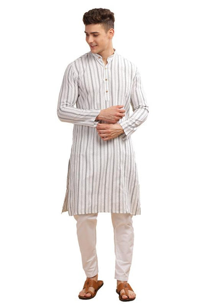 Be Active MenS Traditional Lining Stripe Stripes Design Full Sleeves Kurta || Cotton Kurta For Men || Men Kurta For Wedding ||