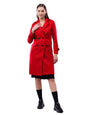 Kotty WomenS Longline Tailored Sleek & Sophisticated Layering Piece Coat (Red,S)