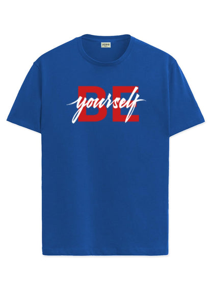 ADRO Men's Solid Regular Fit T-Shirt (RN24-BYO-RB_Royal Blue