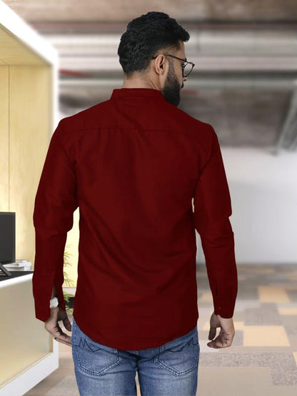Tee Projekt Shirt for Men Cotton Spread Collar Button Down Long Sleeve Shirt Home, Regular, Home (Pack of 1)