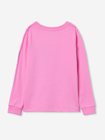 The Souled Store Hello Kitty: Unicorn Girls Round Neck Pink Graphic Printed Cotton Full Sleeve T-Shirts (2-8 Yrs)