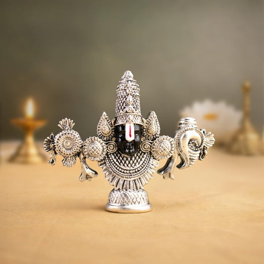Astrotalk Lord Tirupati Balaji Idol (4x3 Inch) | Anti Tarnish Lord Venkateswara Idol for Wealth & Protection | Home Decor for Living Room & Car Dashboard Decoration Items | Gift for Man & Woman