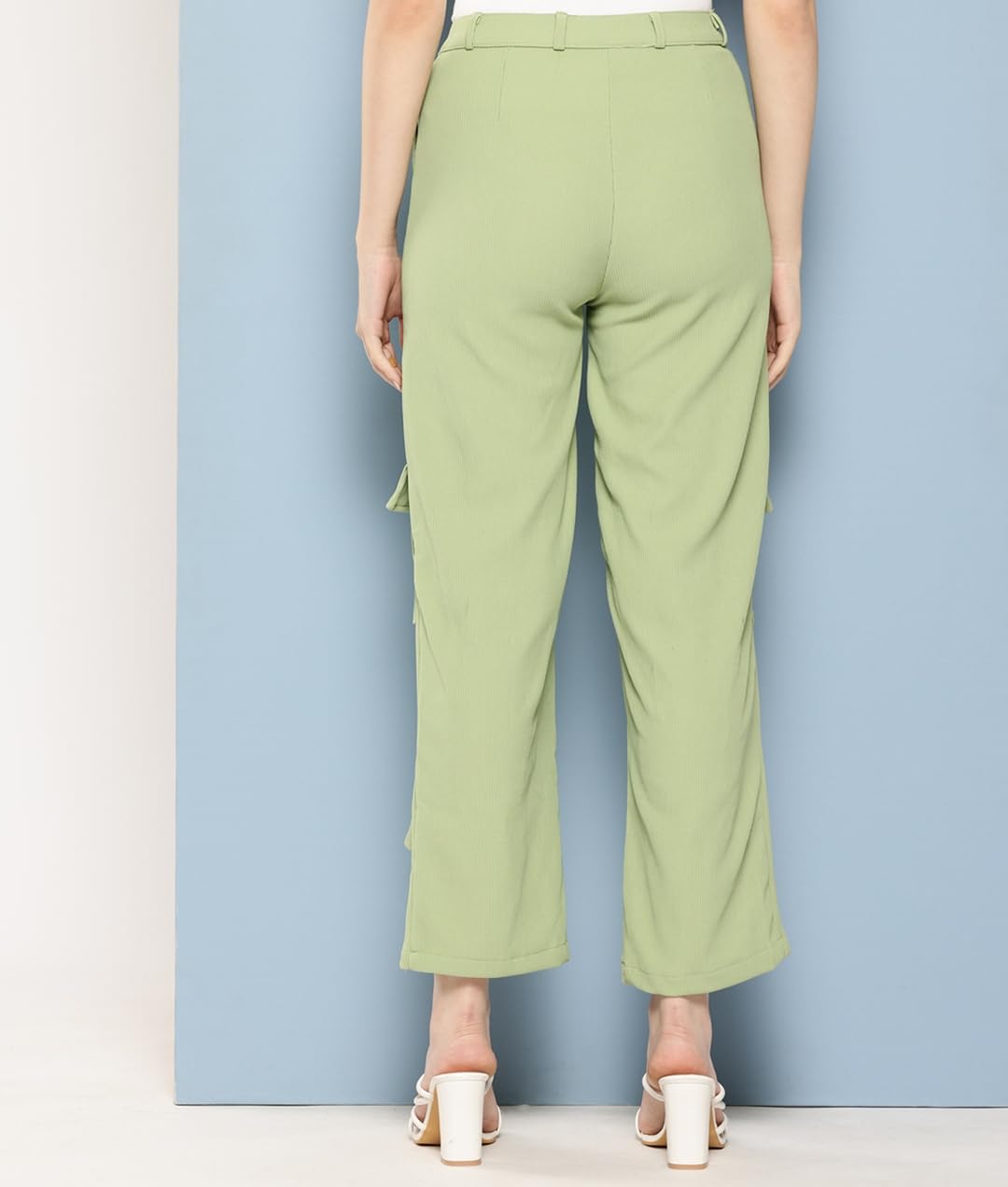Aarika Girls Casual Wear Green Colour Solid Nylon Pant (9-14 Years)