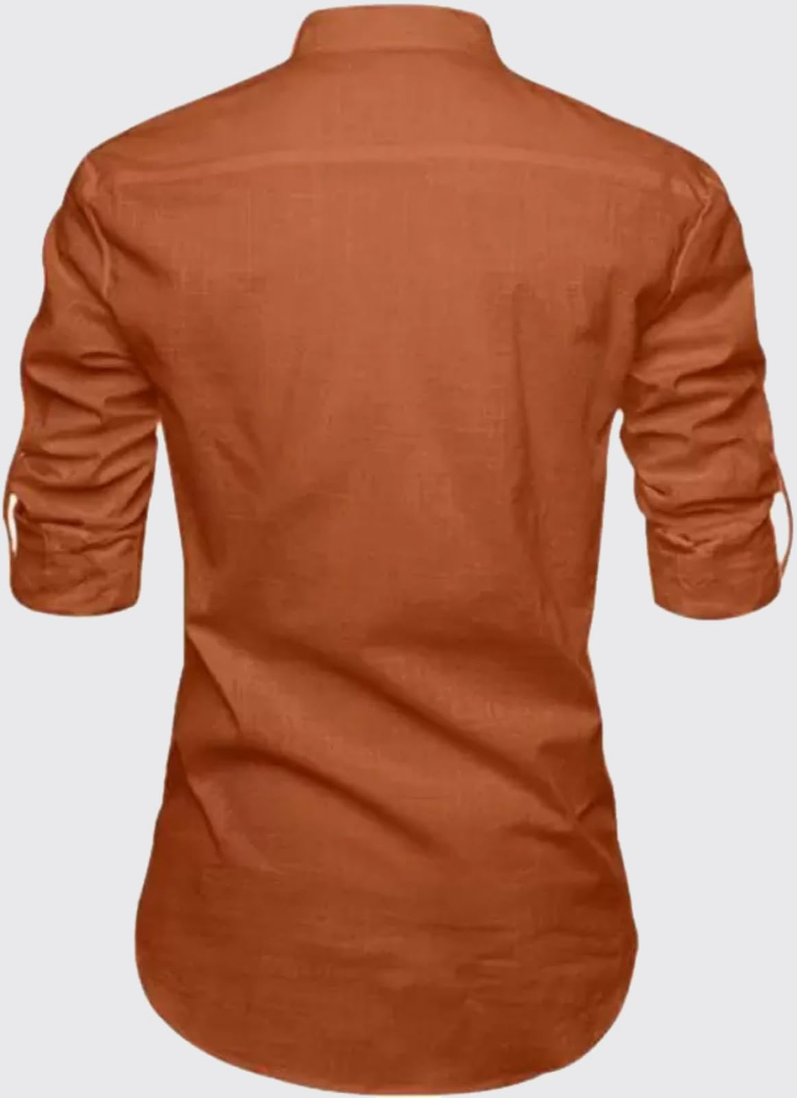 Deemoon MenS Full Sleeve Short Kurta Shirt With A Trendy Mandarin Collar Crafted From A Premium Cotton Blend For Comfort Ideal