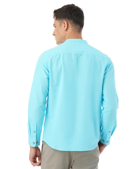 FYLTR Mens Solid Slim Fit 100% Cotton, Linen Look Casual Shirt