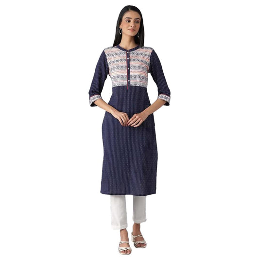 Aurelia White Cotton Kurta and Trousers Set