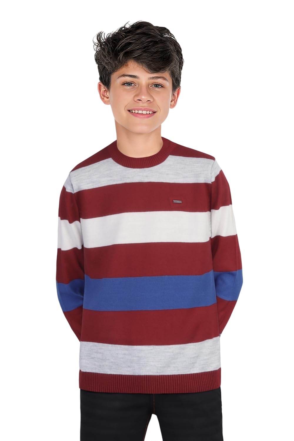 Allen Solly Boys Regular Fit Striped Sweater