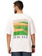 Thomas Scott Mens Oversized Fit T-Shirt (TSKOversized_White Tuscany