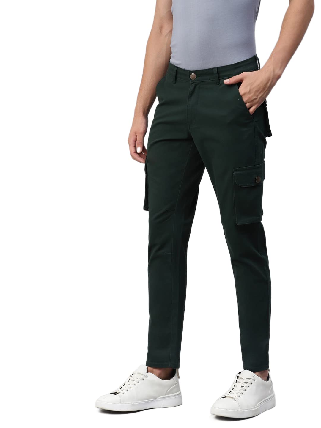Hubberholme MenS Casual Cargo Trousers - Stretchable Premium Cargo Pants For Men Cotton Trousers Long Military Pants Regular Fi