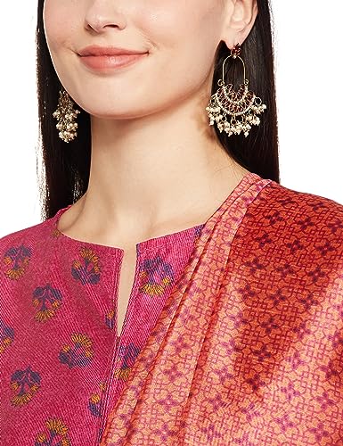 Ketch WomenS Polyester Blend Kurta&Pant&Duppata (Khk3000803_Pink