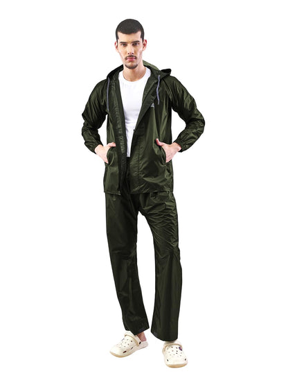 Lux Venus Plain Tapping Rain Suit For Men Navy Blue