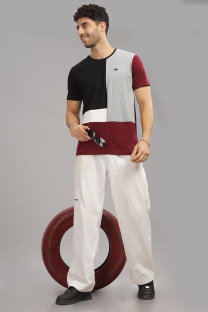 ADRO Tshirt for MenMulti Color T-Shirt for MenCotton T-ShirtMens TshirtRN8-24-BLGRMR