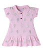 BUMZEE Pink Girls Half Sleeves Frock Age - 6-12 Months