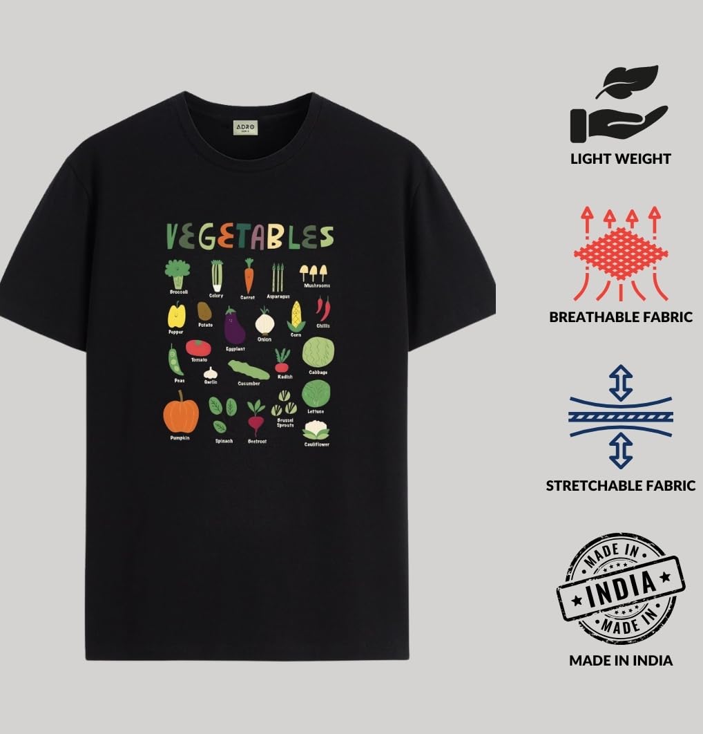 ADRO T Shirts for Boys & Girls || Creative Learning Design Printed T-Shirt || Ages 3-14 || 100% Cotton Round Neck Tshirt for Kid