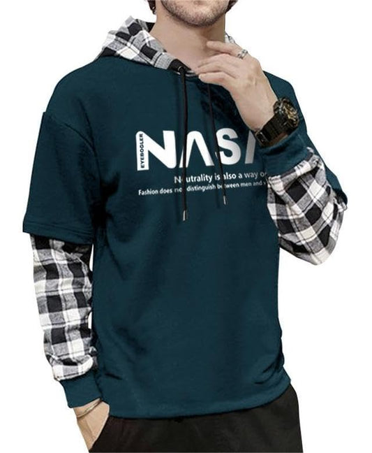 Noble Monk MenS Regular Fit T-Shirt (T593-Tbwh_Teal Blue-White