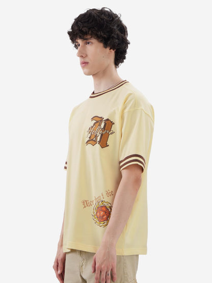 The Souled Store Official Stranger Things: Hellfire Club Men And Boys Short Sleeve Round Neck Off-White Graphic Printed Cotton O