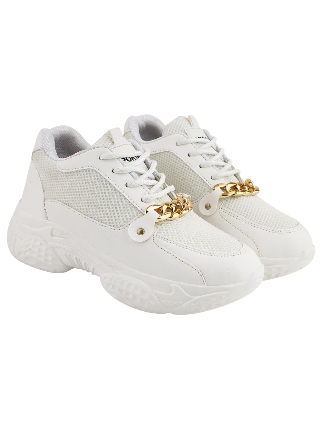 Shoetopia WomenS Suede Sneakers White