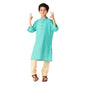 Fabindia BoyS Cotton Printed Regular Kurta (1030887Teal_Teal