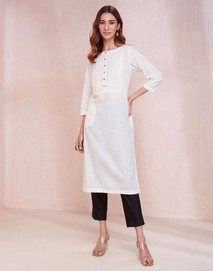 Fabindia WomenS Cotton Solid Regular Kurta (1037292White_White
