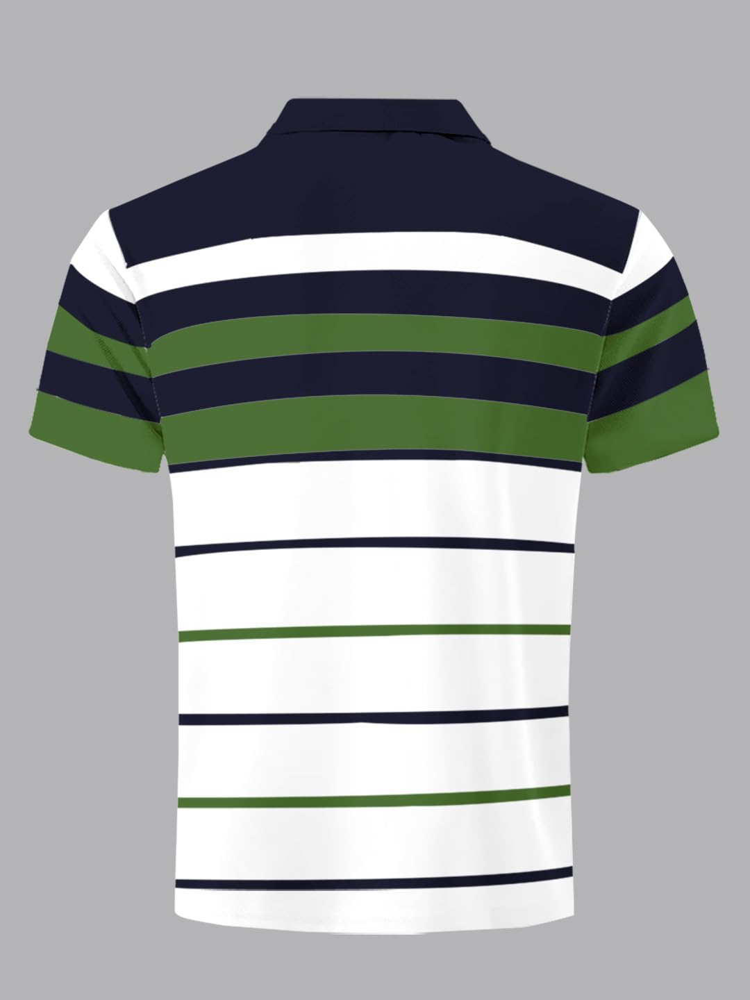 Noble Monk MenS Regular Fit Polo Neck T-Shirt | Half Sleeve | Stripe On Chest | Collared Neck Tshirt For Men