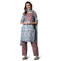 OM SAI LATEST CREATION Kurta Set for Women | Cotton Stitched Lace Detailing Floral Hand Block Print Straight Kurta Set | Cotton Printed Kurta Set with Dupatta for Women.
