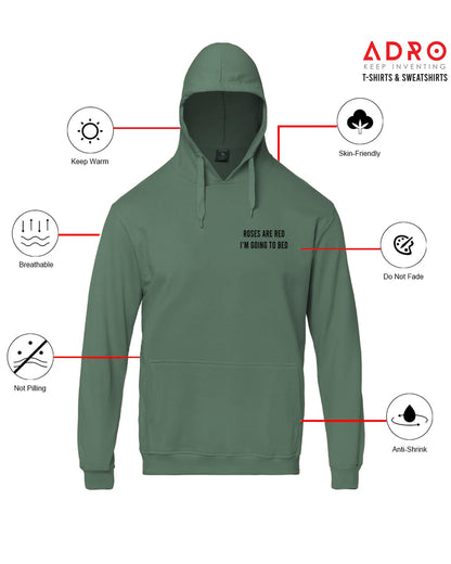 ADRO Men's Cotton Neck Hooded Sweatshirt (H22-1-BED-PT_Pista)
