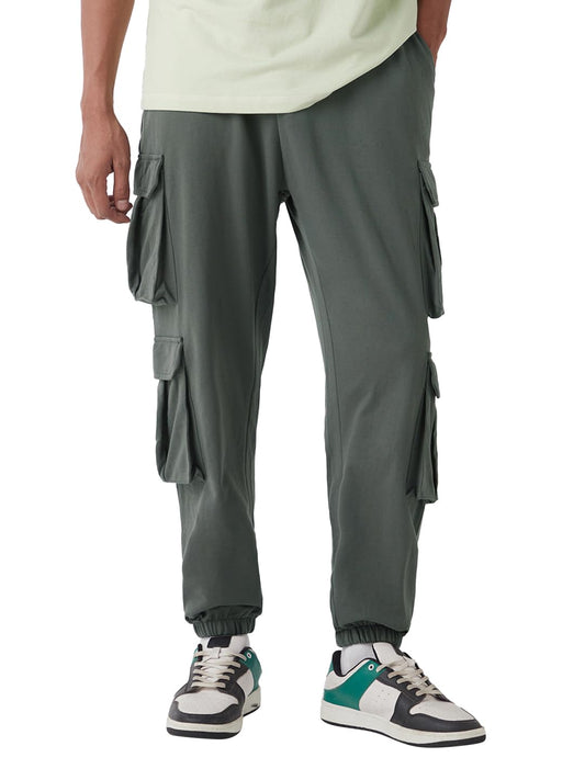 Bewakoof Air 1.0 Mens Solid Super Loose Fit Terry Joggers_654585_Grey_XL