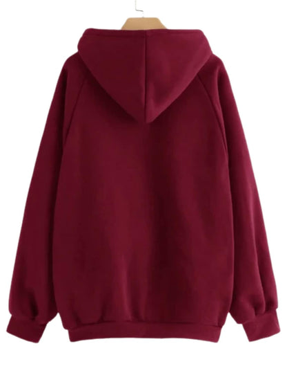 JUNEBERRY Women Sweatshirt with Hoodies, Fleece Material Full Sleeves Jumper Women Winter Wear, Hooded Neck Regular Fit Long Sle