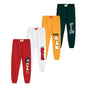 Kyda Kids 100% Pure Cotton Printed Regular Fit Track Pants For Girls (Pack Of 4)