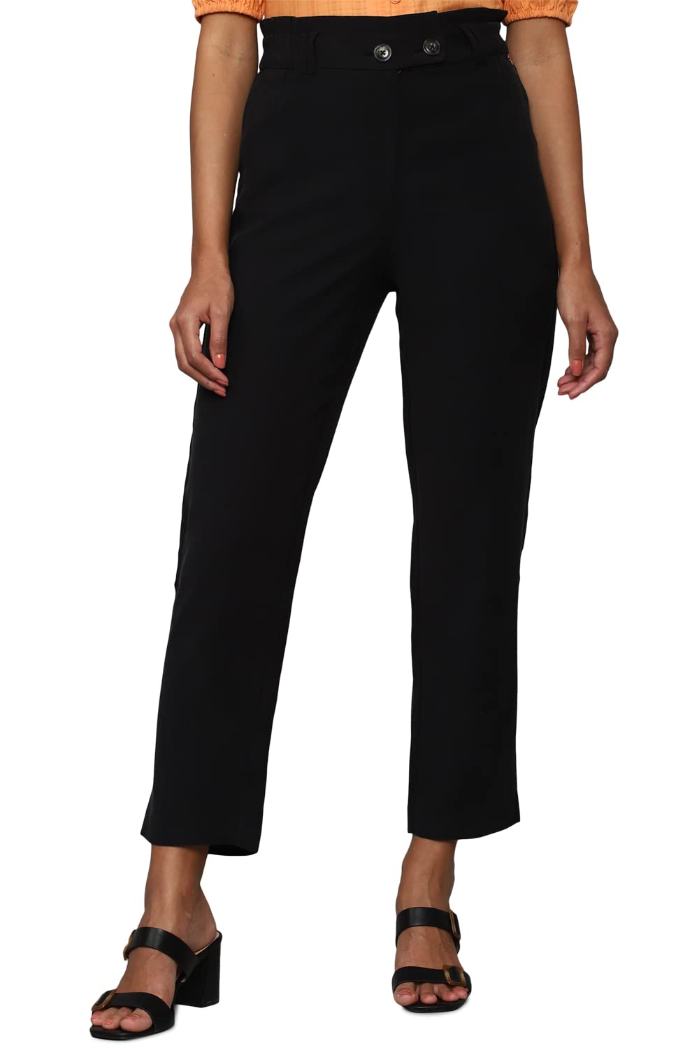Allen Solly Women Regular Fit Solid Casual Polyester Pants