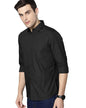 Eyebogler MenS Casual Solid Shirt Black